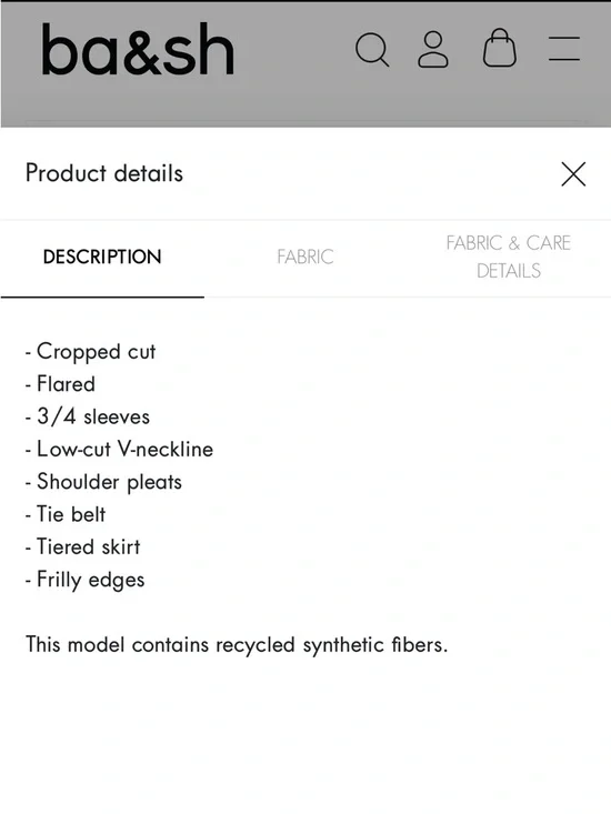 ba&sh Cyriala Plum V-Neck Tiered Mini Dress - Picture 5 of 6